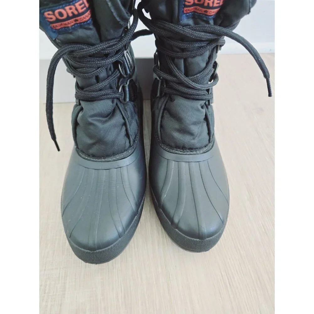 Sorel Kaufman Canada Black Waterproof Felt Lace Up Snow Winter Boots Shoes 8 - Picture 5 of 12